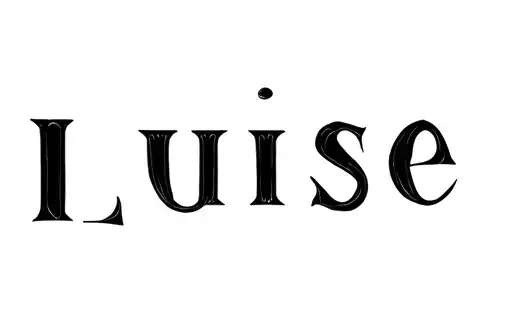 "Luise" tattoo design idea