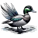 mallard Duck tattoo design idea