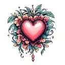 heart tattoo design idea