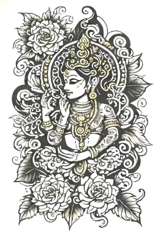 Hindu good tattoo design idea