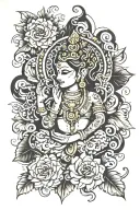 Hindu good tattoo design idea