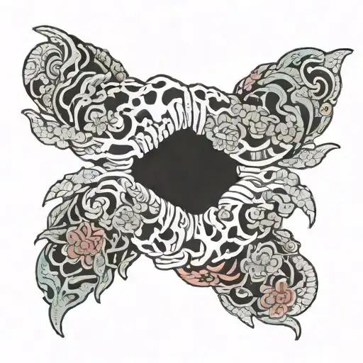 Lesbian hand choking each other tattoo design idea