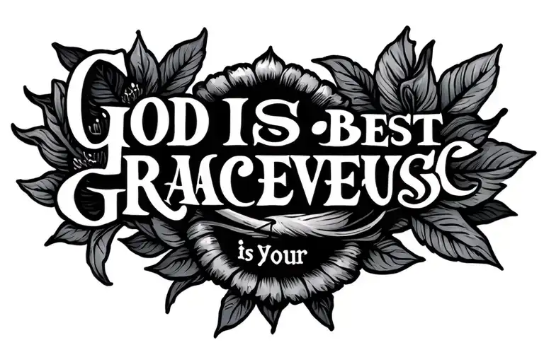 god is gracious best revenge is your tattoo design idea