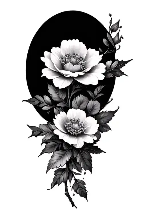 floral irish tattoo design idea