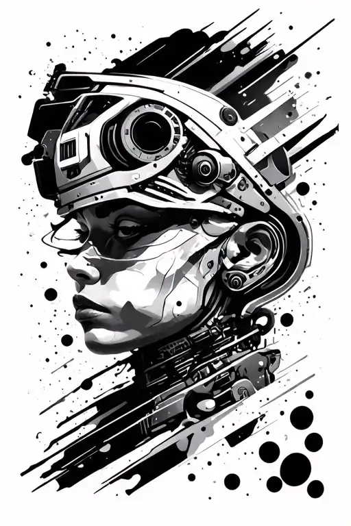 futurism mixed with polka trash polka style tattoo tattoo design idea