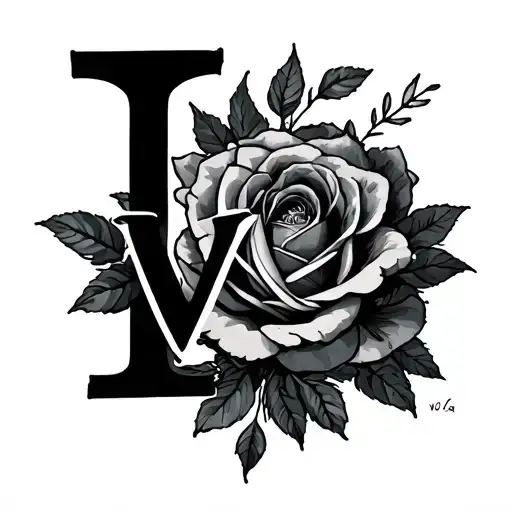 "I v u g" Initial intermediary tattoo design idea