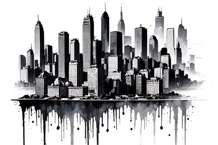 Nyc Skyline tattoo design idea