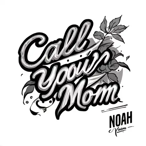 Call Your Mom Noah Kahan tattoo design idea