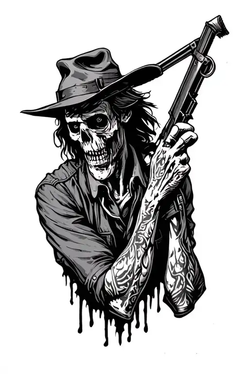 the walking dead redemption 2 tattoo design idea