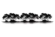 red mangroves in a row tattoo design idea