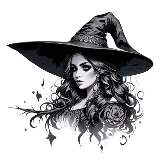 The call of the witchy style tattoo style tattoo design idea