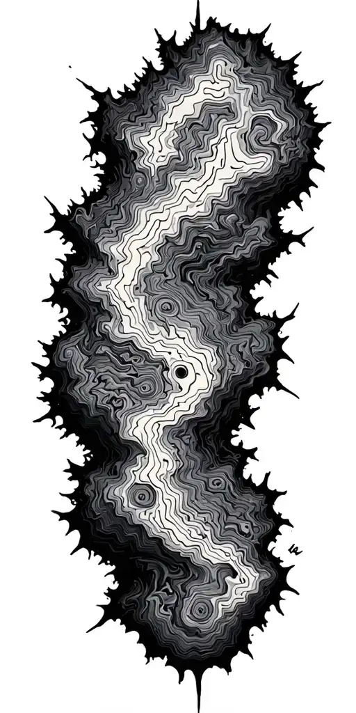 topography map lines tattoo design idea