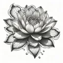 water lily tattoo design idea
