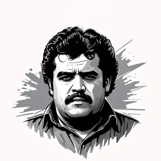 Pablo Escobar tattoo design idea