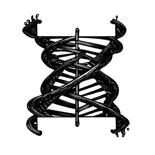 dna strand tattoo design idea