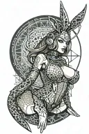 Playboy Bunny girl, sexy, wide hips, petite, Huge boobs, corset, fishnet stockings, G-String, cleavage, stripper  tattoo design idea