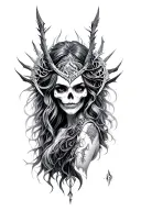 hel nordic godess of death tattoo design idea