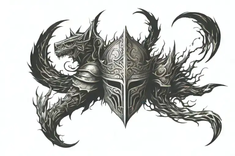 bonfire dark souls tattoo design idea