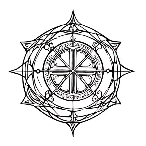 medal of Saint Benedict  tattoo design idea