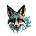 Fox Face tattoo design idea