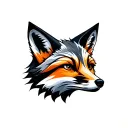 Fox Face tattoo design idea