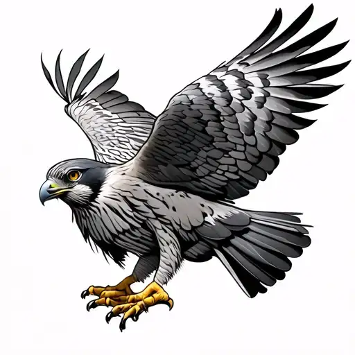 Peregrine Falcon tattoo design idea