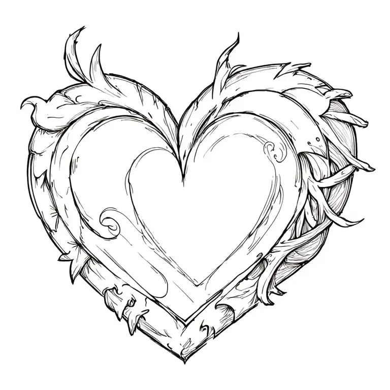 Tattoo 3D heart tattoo design idea