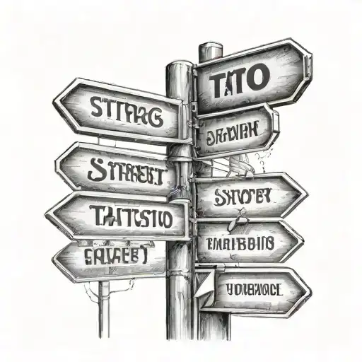 street signs tattoo design idea