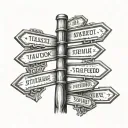 street signs tattoo design idea