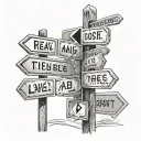 street signs tattoo design idea