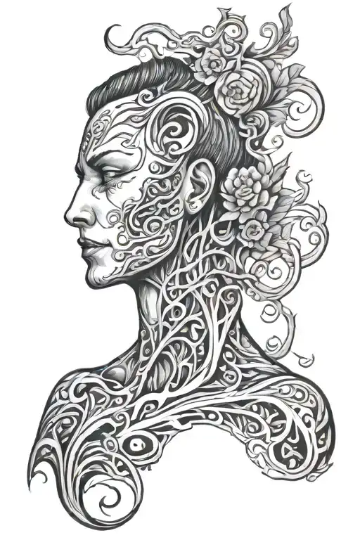 veins from neck to shoulders tattoo design tattoo design idea