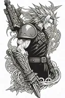 final fantasy 7 tattoo design idea