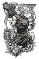 final fantasy 7 tattoo design idea