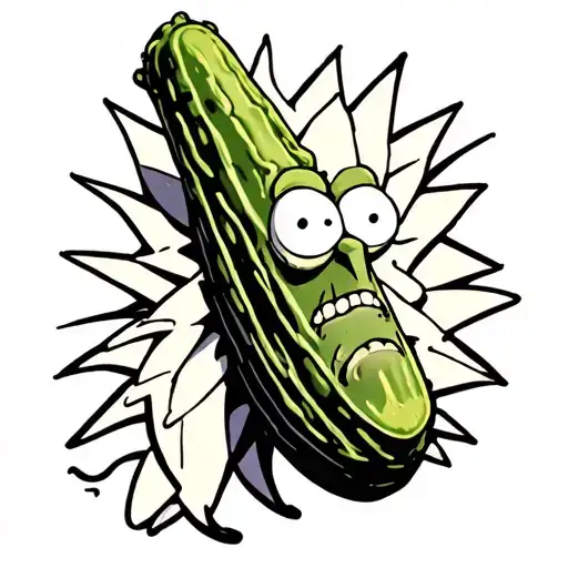 Rick and Morty pickle Rick tattoo design idea