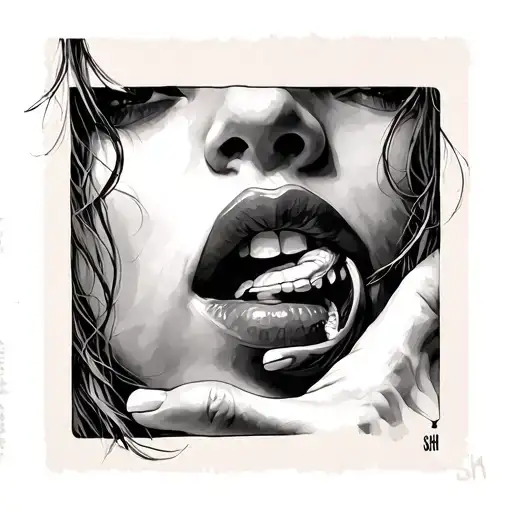 girl saying shh picture tattoo tattoo design idea