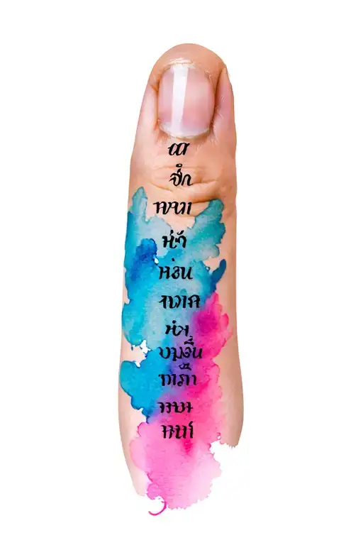tattoo with meaningful word in thai language on ring finger tattoo design idea