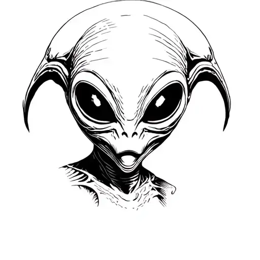 Giger Alien Creepy Baby tattoo design idea