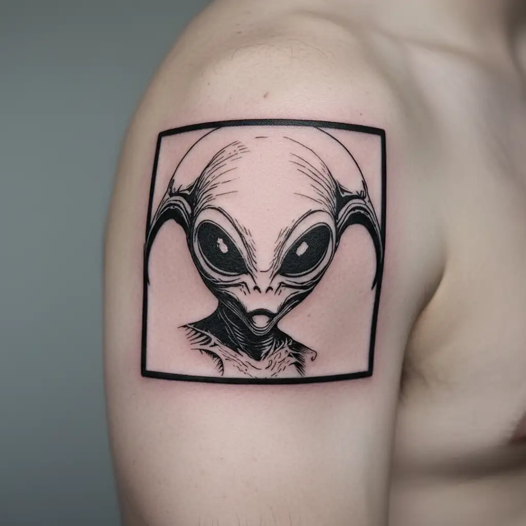 Giger Alien Creepy Baby tattoo design idea