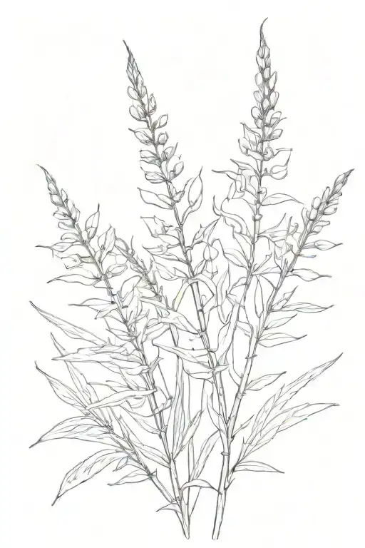 tall fireweed plant with blooms for the inner side of my arm. tattoo design idea