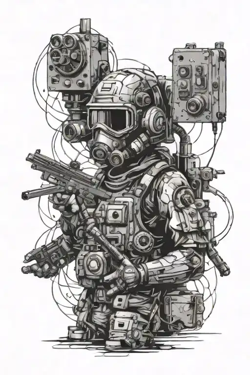the game  stalker radiation gear tattoo design idea