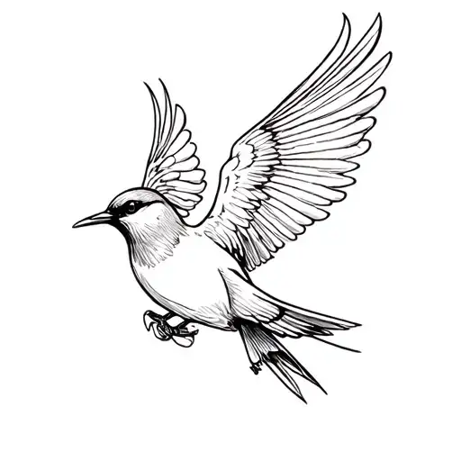 traditional swallow tattoo design idea