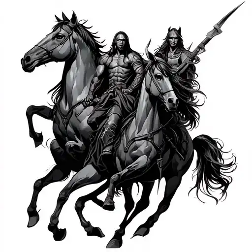 four horsemen apocalypse tattoo design idea