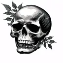 skull keep moving forward tattoo design idea