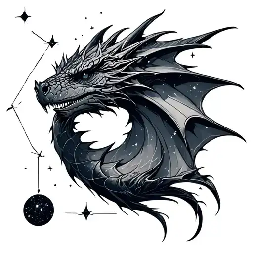 Draco constellation tattoo tattoo design idea