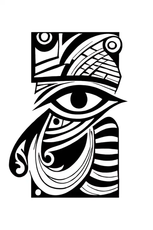 Egyption Eye of horus tattoo design idea