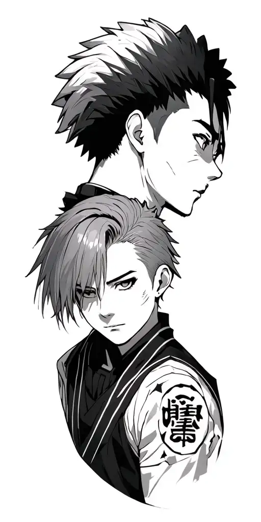 Shikamaru Nara and Armin Arlert tattoo design idea