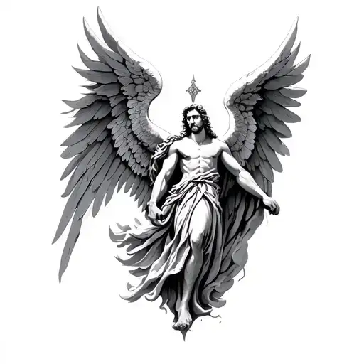Archangel Michael tattoo design idea