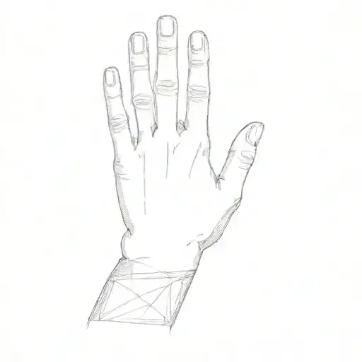 a person's hand tattoo design idea
