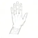 a person's hand tattoo design idea