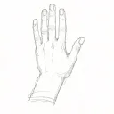 a person's hand tattoo design idea